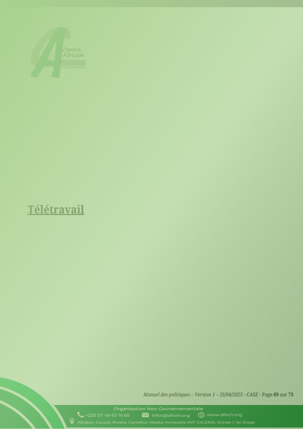 Politique de Télétravail